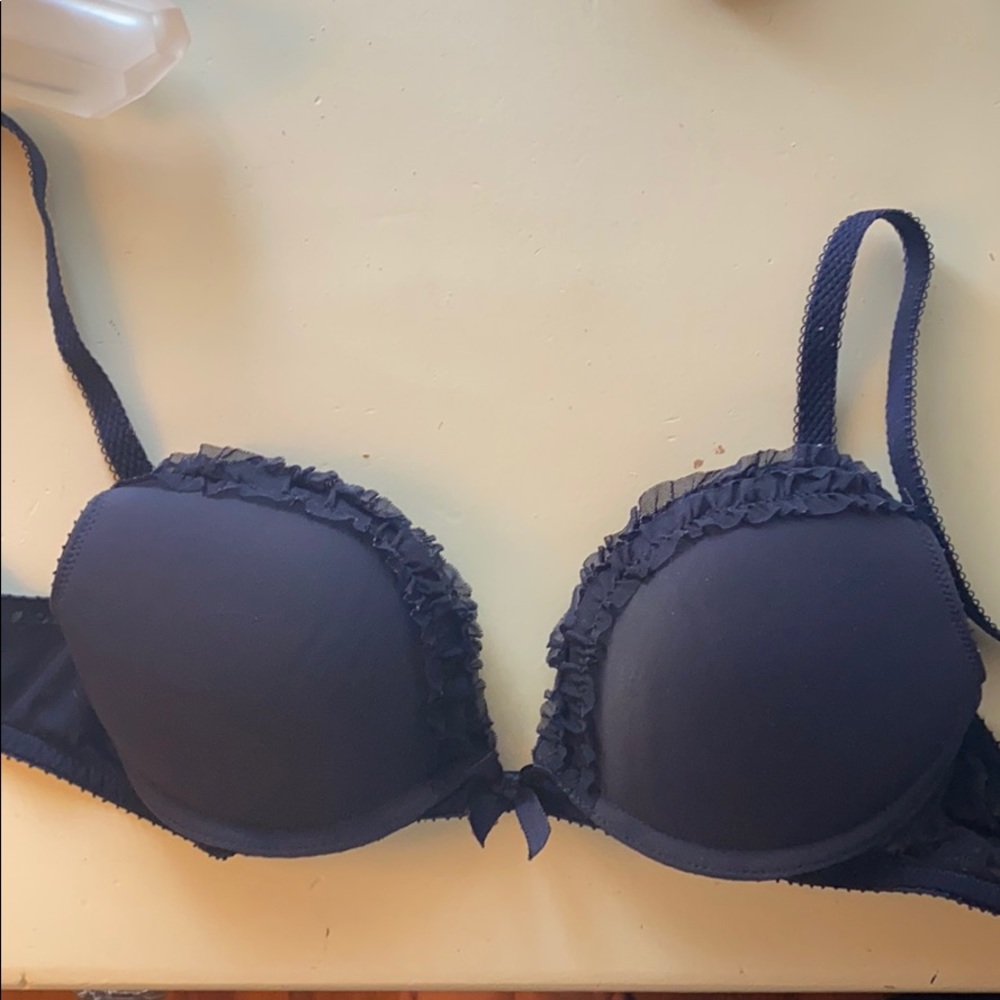blue lace bra